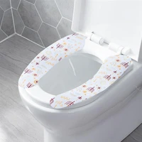 printing washroom warm washable health sticky toilet mat seat cover pad household reuseable soft toilet seat cover