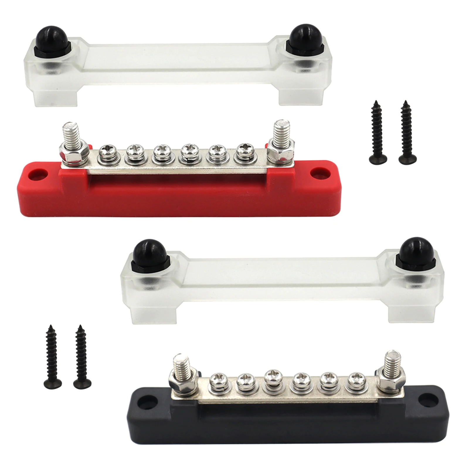 

Waterproof Terminal Bus Bar with Transparent Cover 150A Power Distribution for Car Boat Marine Caravan RV Terminal Block