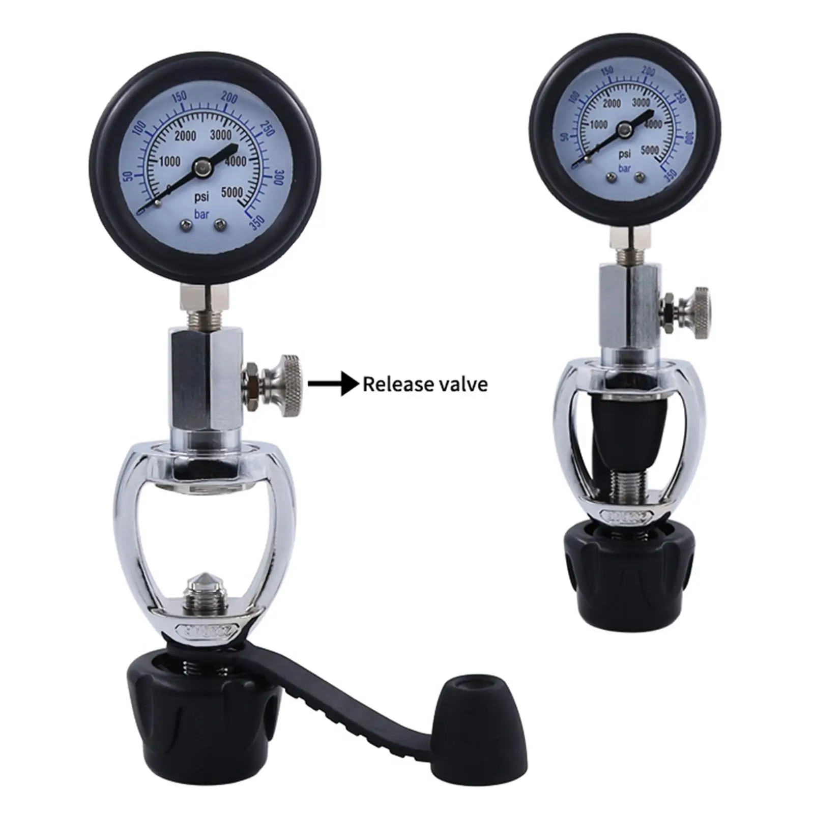 

Diving Pressure Gauge 350Bar Checker Tank Pressure Gauge Dive Accessory