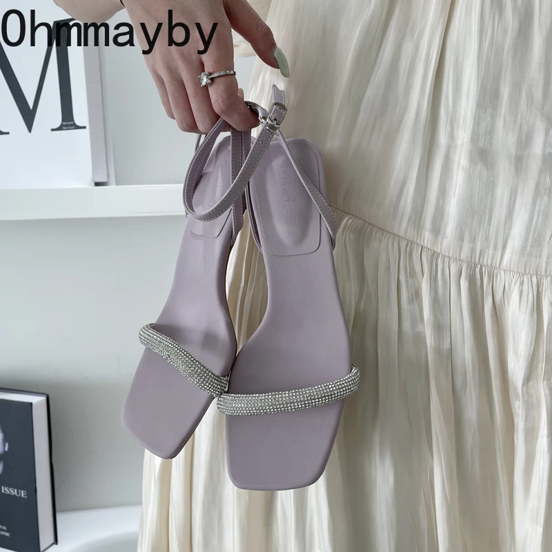 

2022 Thin Heel Women Sandals Fashion Crystal Summer Shoes Ladies Sexy Outdoor Pumps Chic Fairy Sandalias
