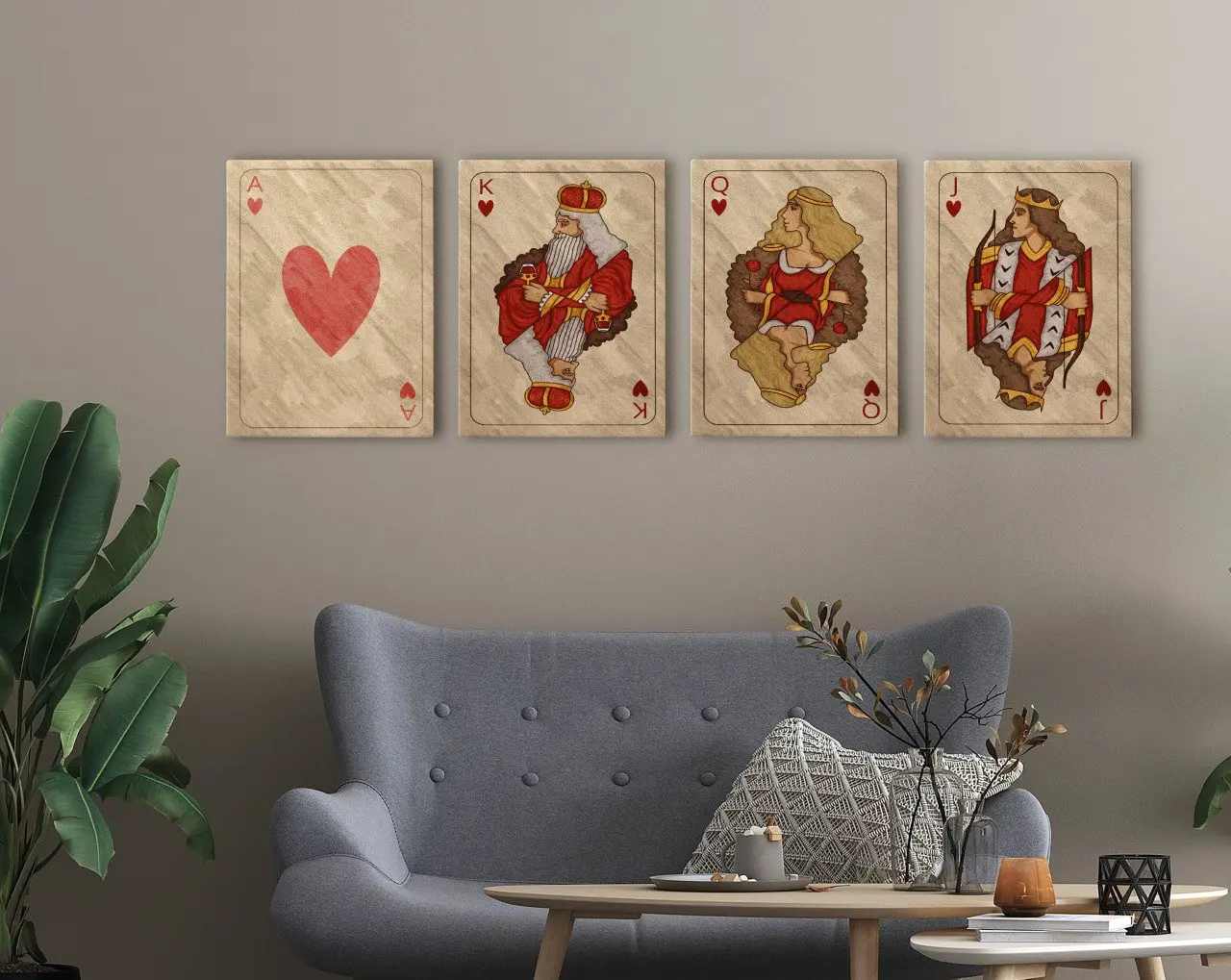 

BK домашние игральные карты дизайн 4 'lü холст стол 50x70 см 2