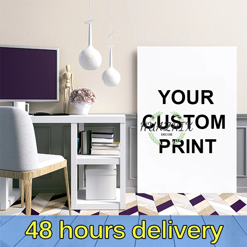 

Custom Print Canvas Painting By Your Photo Canvas Poster Personal Gift Customize Figure Animal Pets Pictures Home Decor Prints