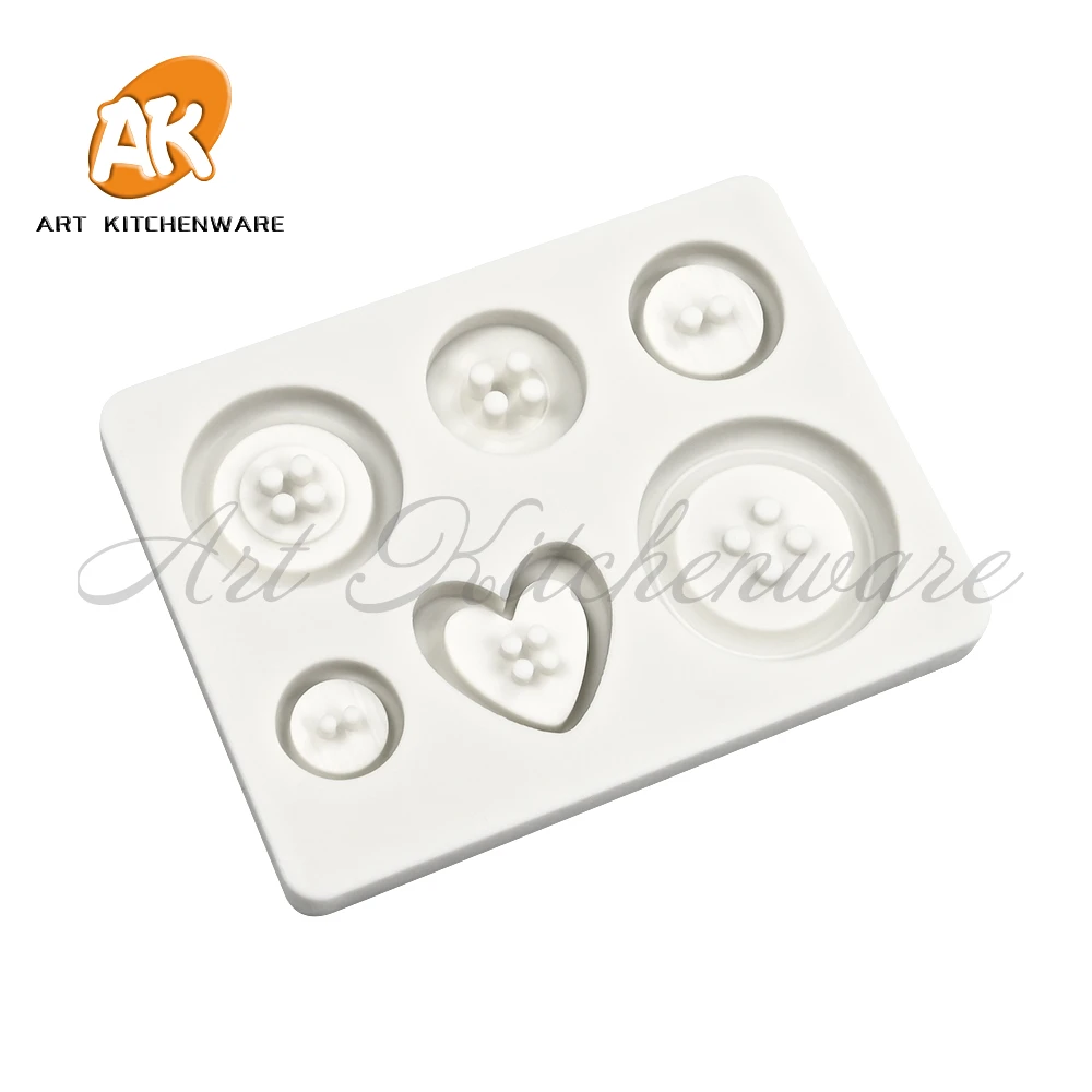 Дизайнерская силиконовая форма для пуговиц глиняная рукоделия инструменты