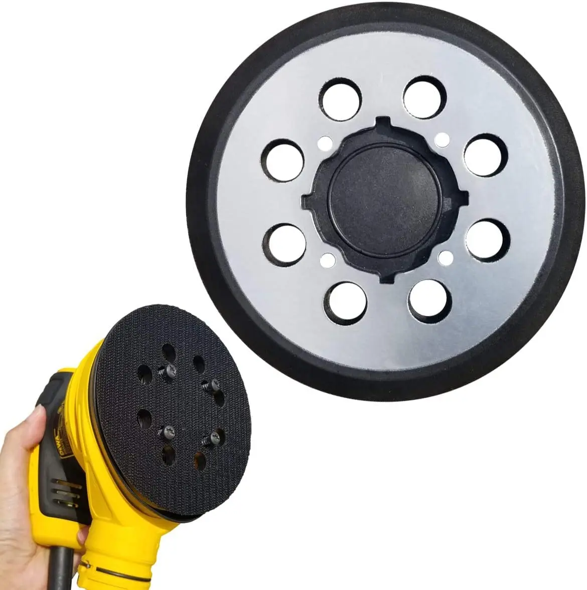 1/3/5 Pack 5Inch 8 Hole Hook and Loop Replacement High-densi