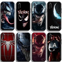 marvel comics venom phone case for xiaomi note 10 pro lite 10s 10 pro lite silicone cover shockproof funda back black coque