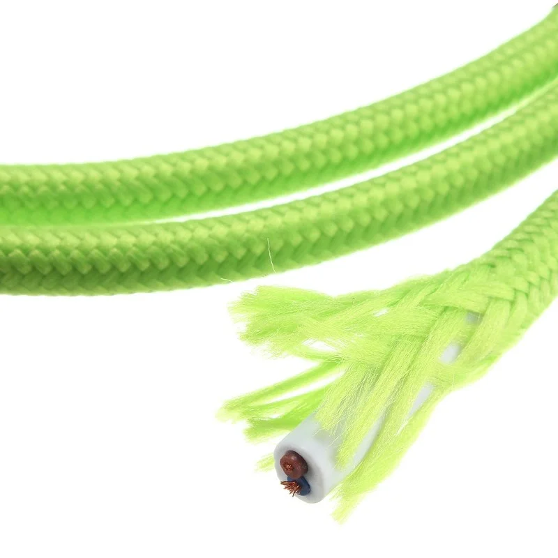 

2 Cord Color Vintage Twist Braided Fabric Light Cable Cloth Electric Wire Chandelier Pendant Lamp Wires