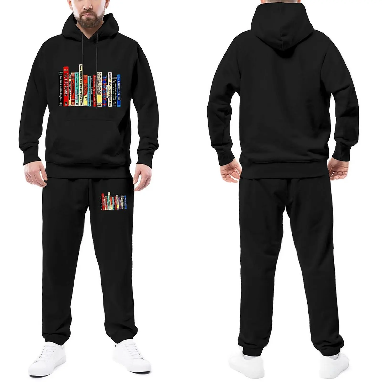 

Banned Books Tracksuits Day Book Hooded Suits Men Y2K Jogger Sportswear Running Custom Hoody Sweatpant Set