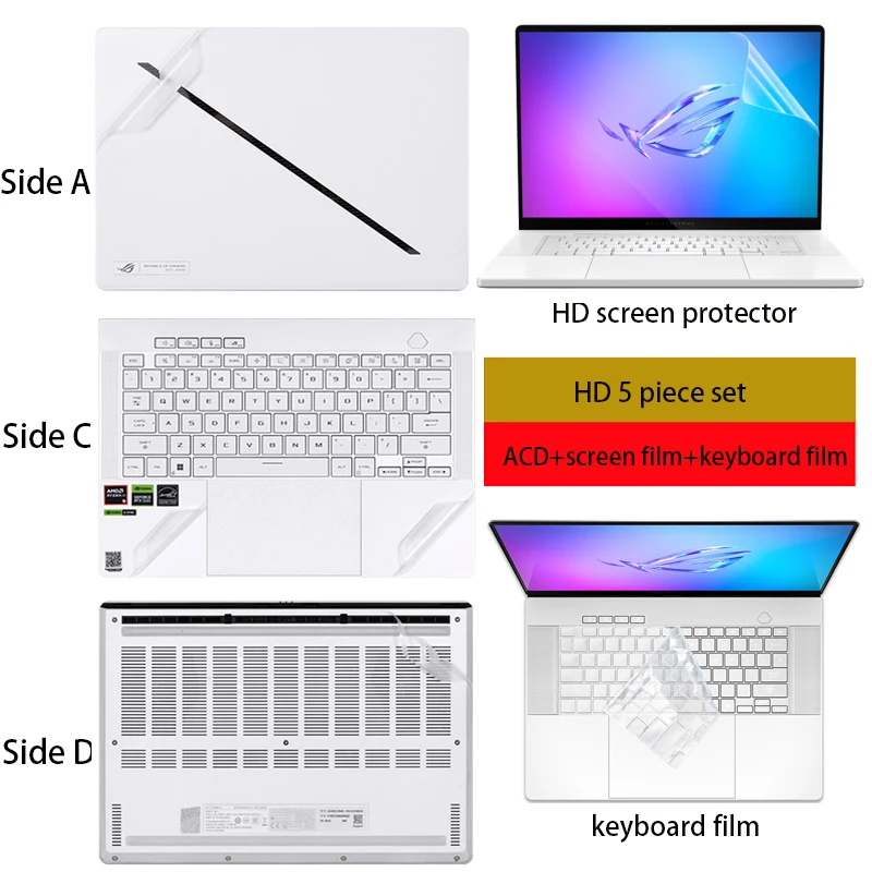 Для ROG Zephyrus G16G14 2025 наклейка на кожу ноутбука GU605CGA403W защитная пленка для корпуса компьютера прозрачная матовая виниловая пленка (art.: 3920d3cb142ed) - 3920d3cb142ed