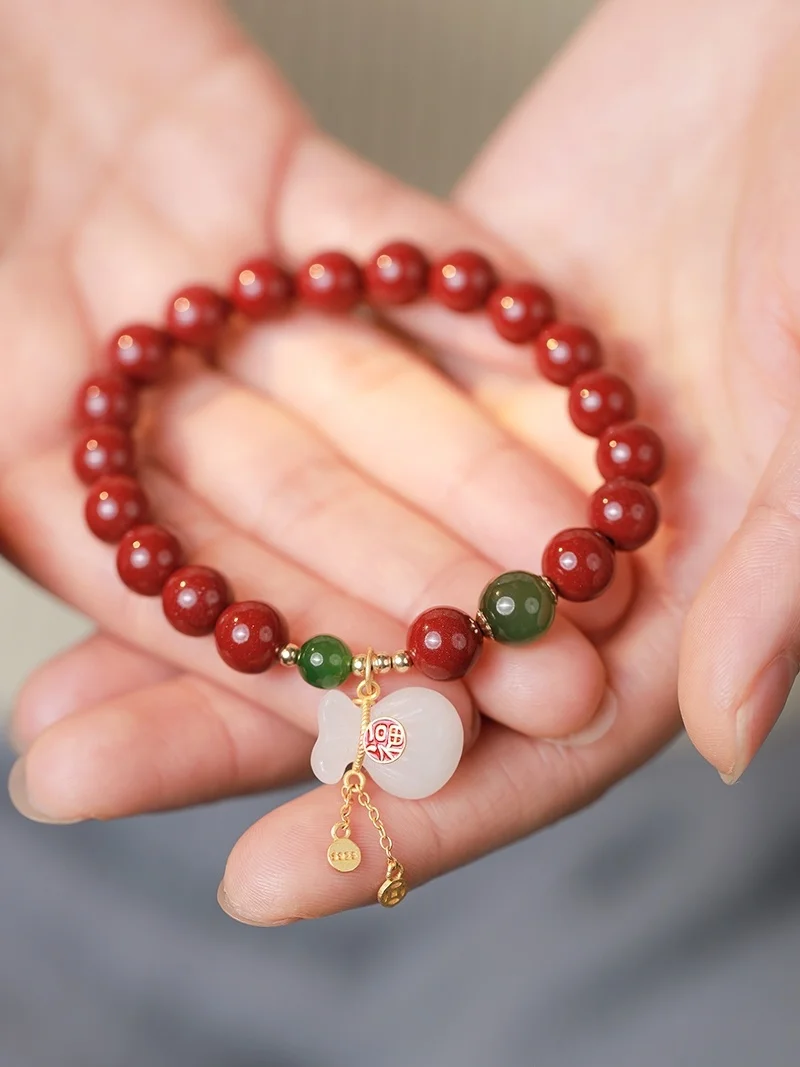 Натуральная сырая руда с высоким содержанием Cinnabar фиолетовое золото браслет