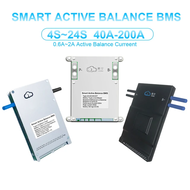 Jk Bms Active Balance Bms 8S 12S 13S 14S 16S 17S 20S 24S Smart Bms 60A 80A 100A 150A 200A 600A Lifepo4 Li-Ion Lto Battery 3