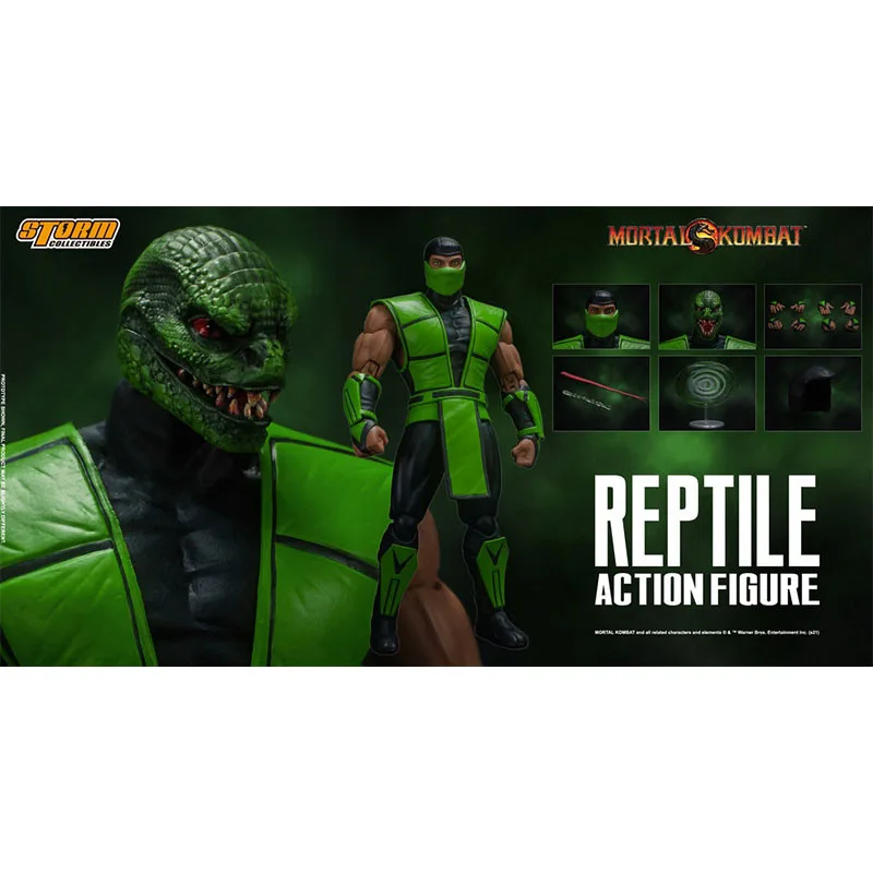 

Original Storm Collectibles-Mortal Kombat-Reptile Storm Collectibles 1/12 Action Figure Collectible Model Gift for Children