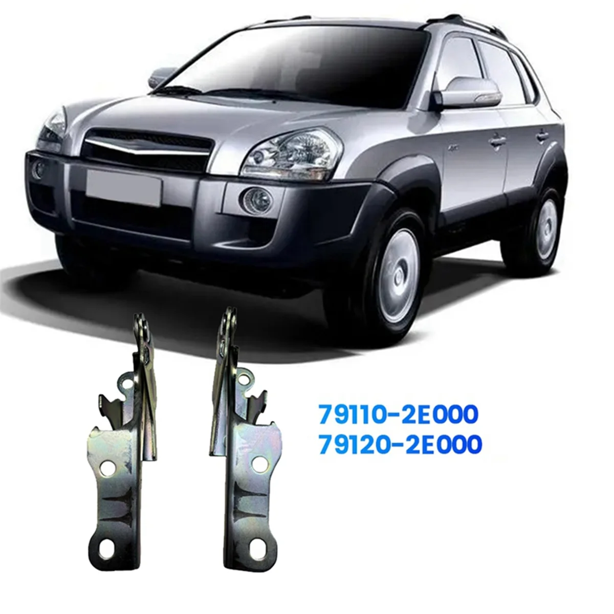 1 пара шарниров капота и пассажирской стороны 79110-2E000 79120-2E000 для Hyundai Tucson (JM) 2004-2010