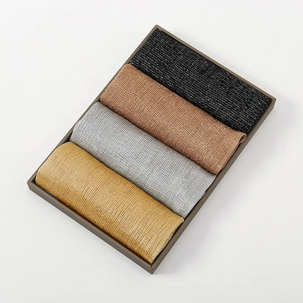 Летний солнцезащитный шарф золотого серебряного цвета с кисточками свадебный