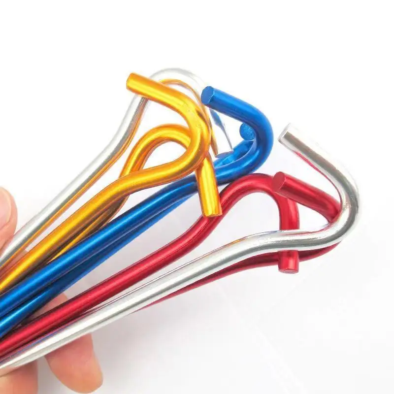 Колышек для палатки 18 см алюминиевый колышек с веревкой уличный ветрозащитный