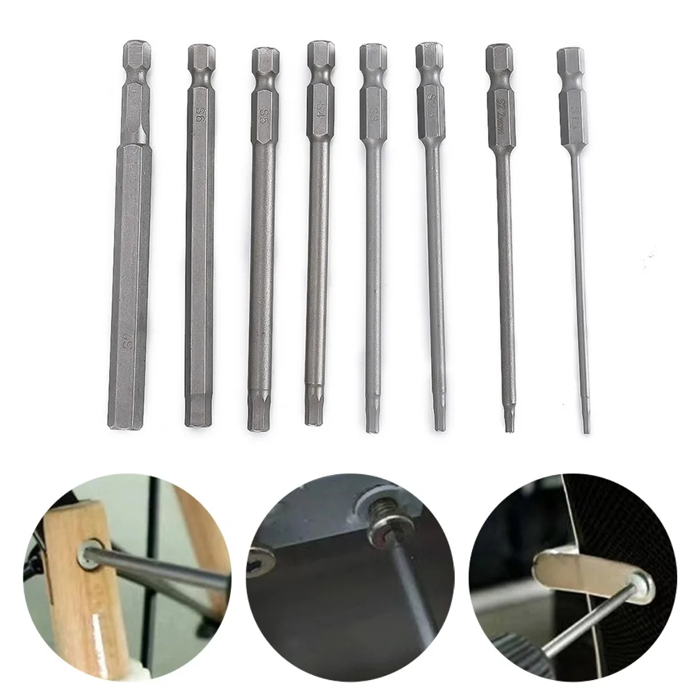 

1pc 100mm Magnetic Hexagon Screwdriver Bit Alloy Steel Screwdriver 1/4 Inch Hex Shank Screw Driver For Electric Screwdriver