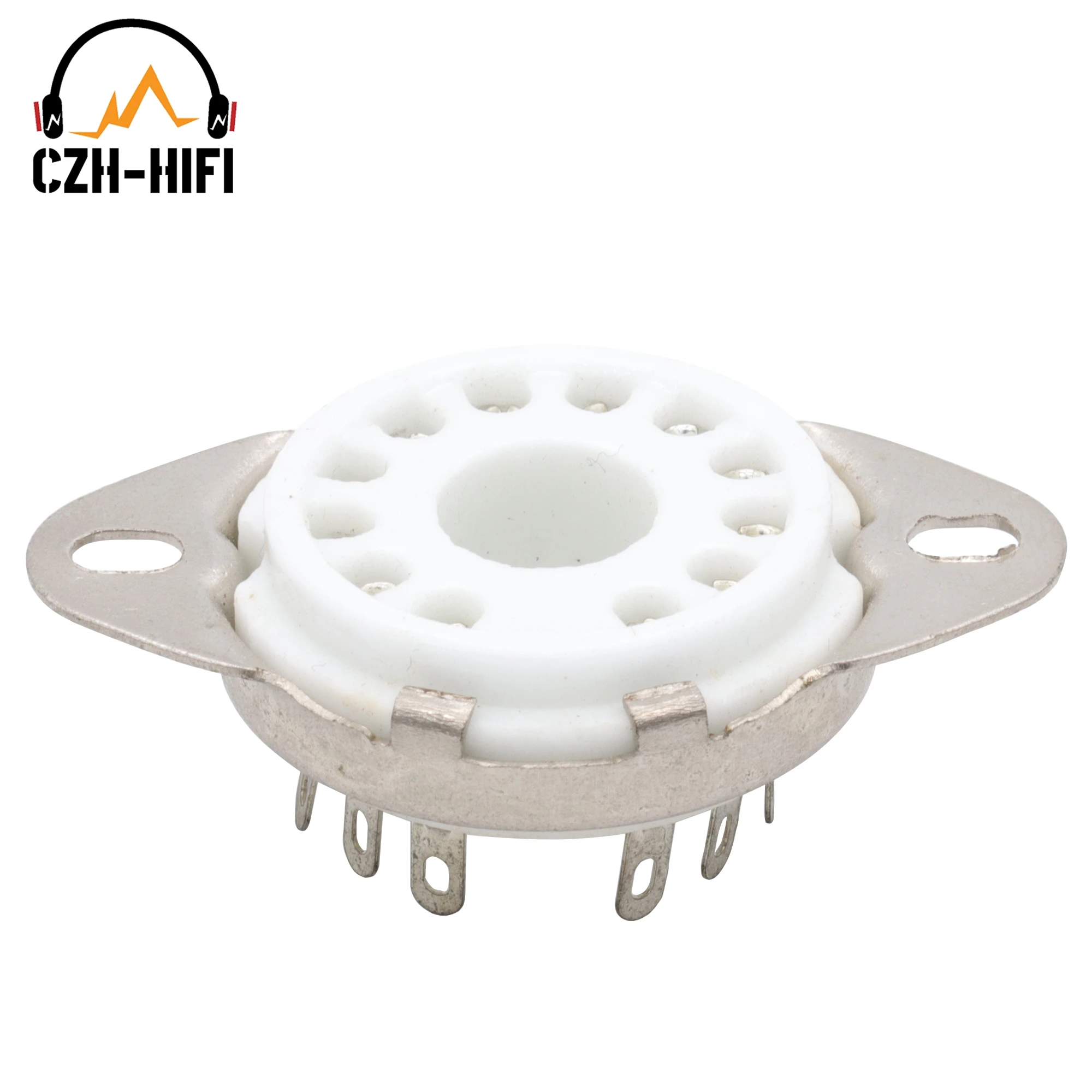 Фото 1pc 12pin B12C Ceramic Tube Socket Valve Base Power Lamp Jack for 50CA10,6CA10,6HF5,6C10 6JB5  6GE5 8GU7 8AC9 9MN8 6EA4 Audio №3