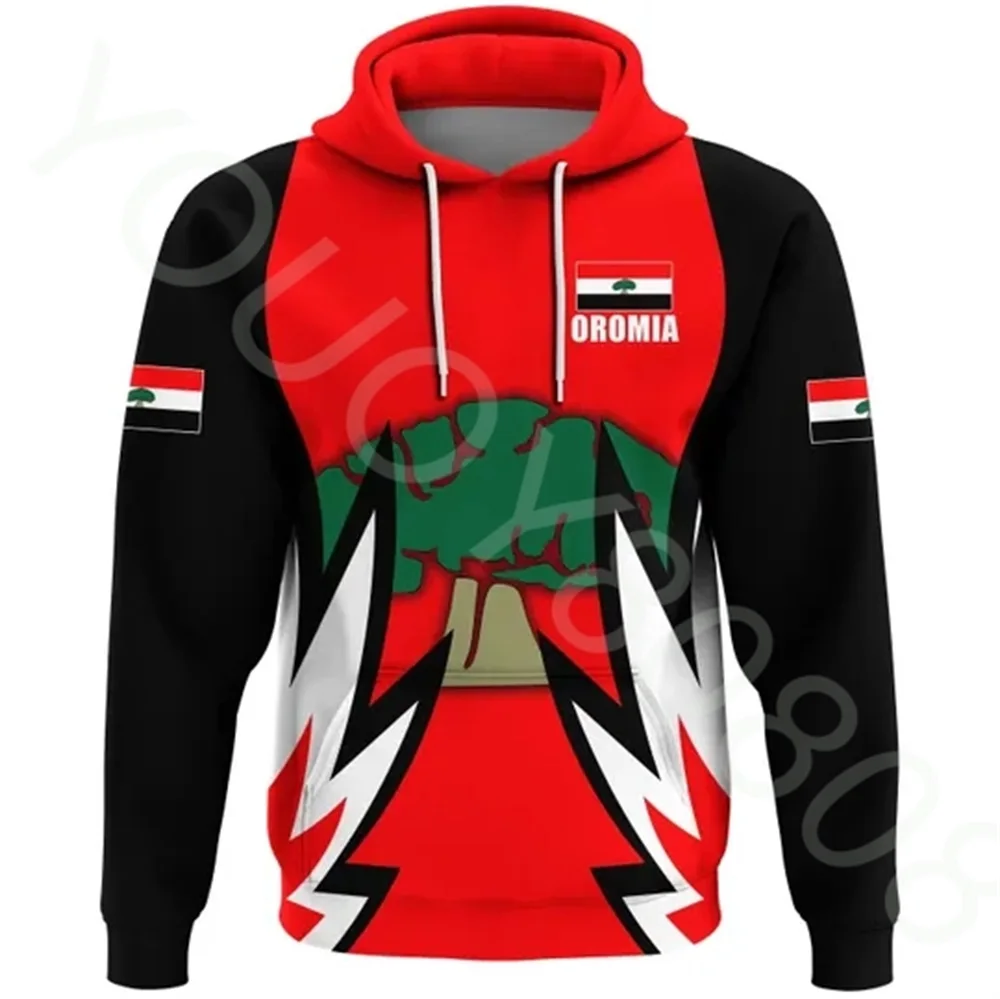 

New African Region Oromia New Pullover Autumn and Winter Men's Clothing Sweater 3D Printing Casual Sports Top