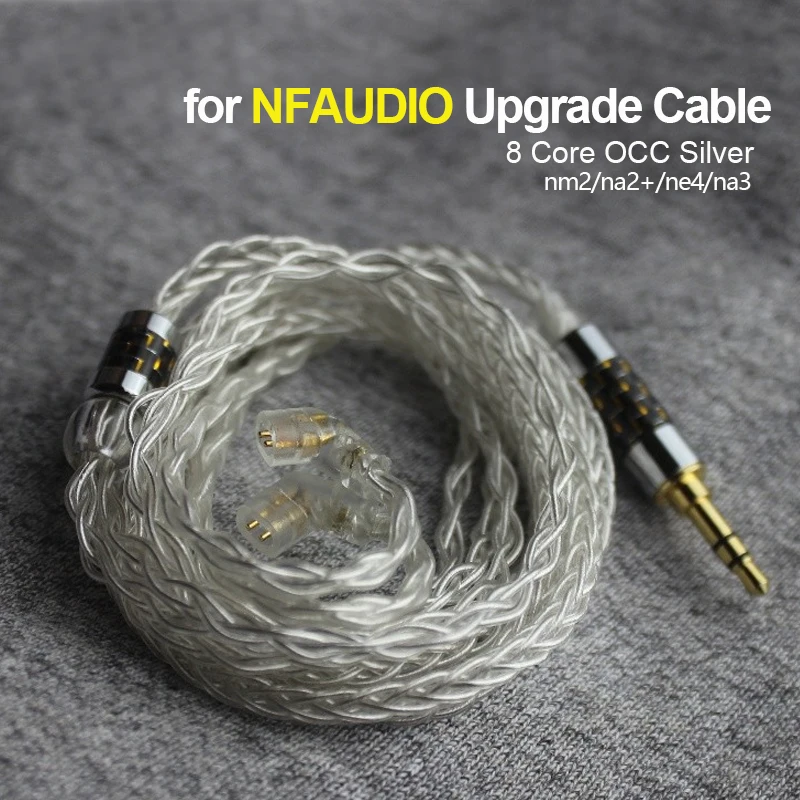 

8 Core cable for nm2 na2+ ne4 na3 Cable with MIC Earphones OCC Silver Plated Upgrade 2.5 4.4 Balance