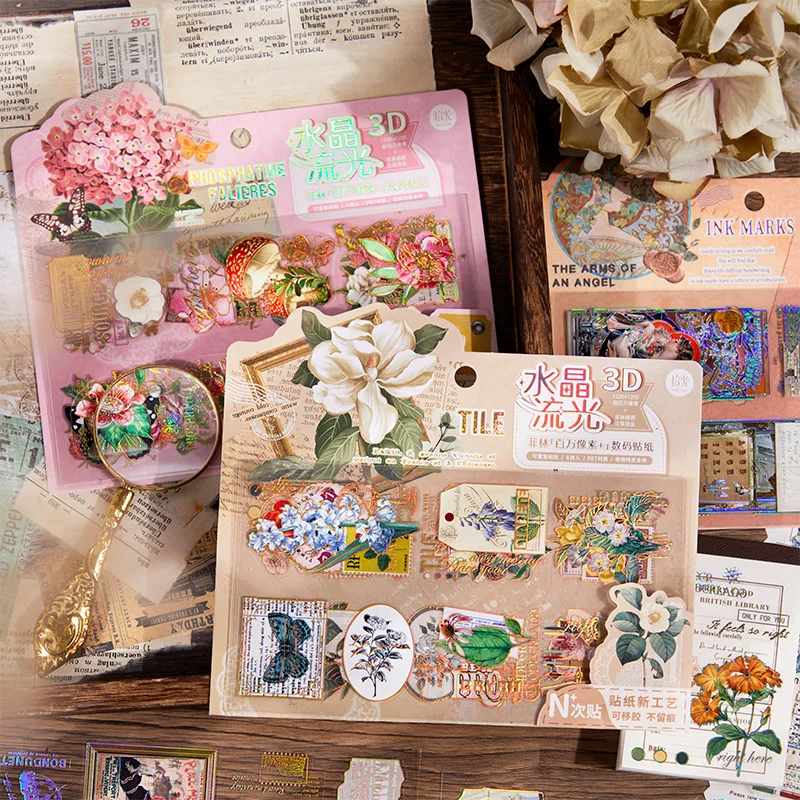 

12packs/LOT The story of time series retro creative decoration DIY PET stickers