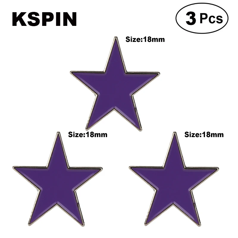 

Purple Star Lapel Pin Brooches Pins Flag badge Brooch Badges