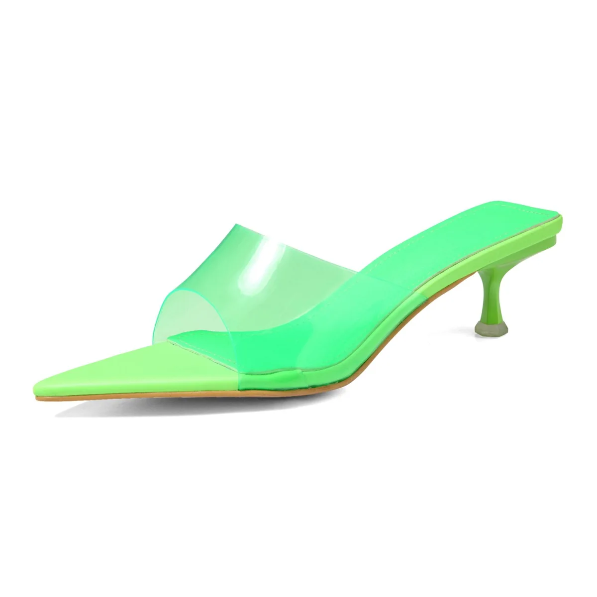 Women Slippers High Heel Shoes Woman Fashion Sexy Pointed Thin Heels Slides for Women Heel Slipper Plus Size Ladies Shoes Female