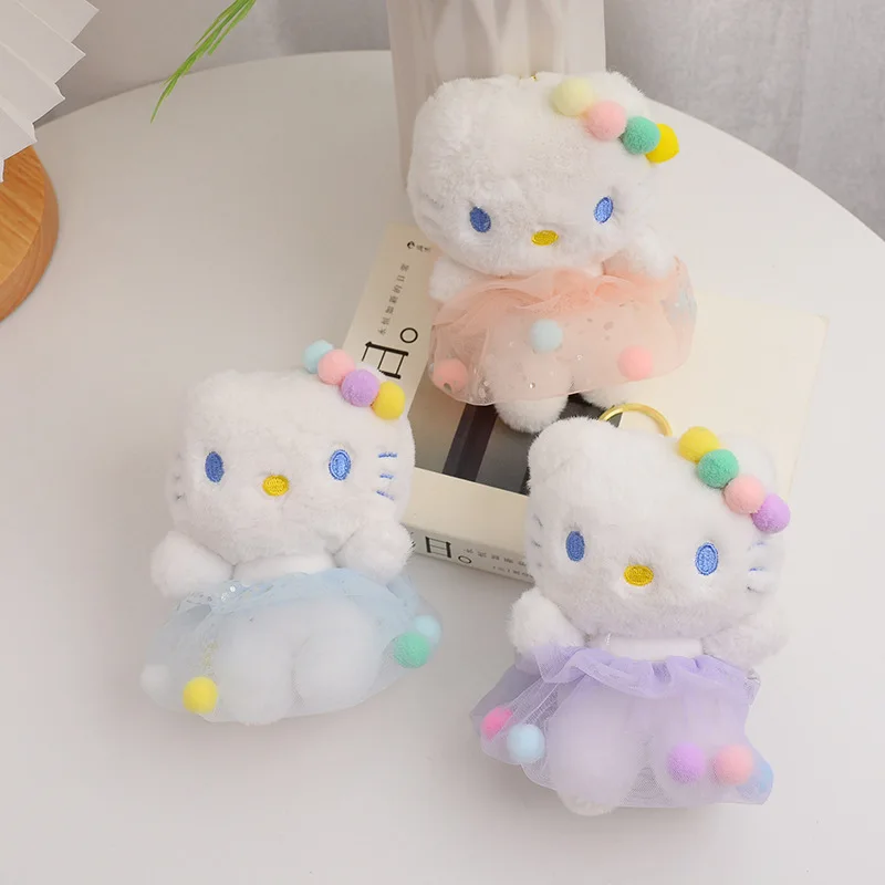

Sanrio, милая плюшевая игрушка-брелок с помпоном Hello Kitty