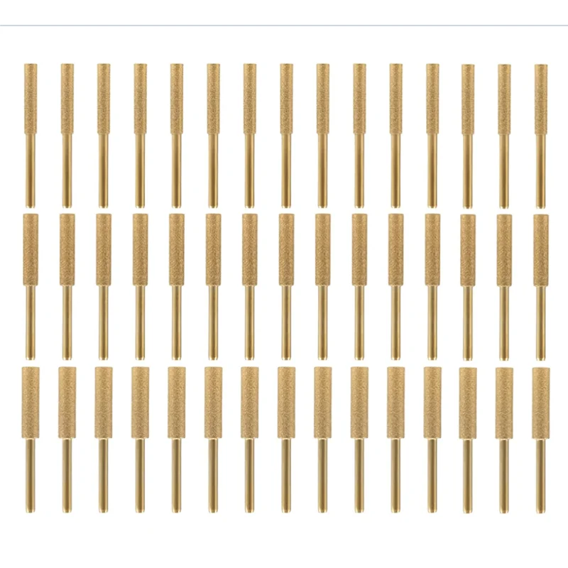 

45 Pcs Diamond Chainsaw Sharpener 1/8Inch , High Hardness Burr Grinding Stone Chainsaw Sharpening Kit