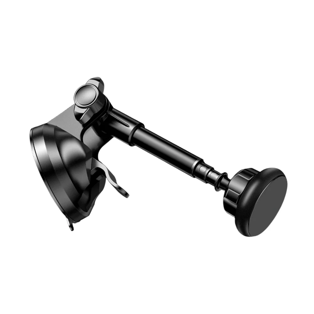 

Telescopic Long Pole Magnetic Car Mount Phone Holder Creative Universal Suction Cup Mobilephone Stand Bracket (Black)