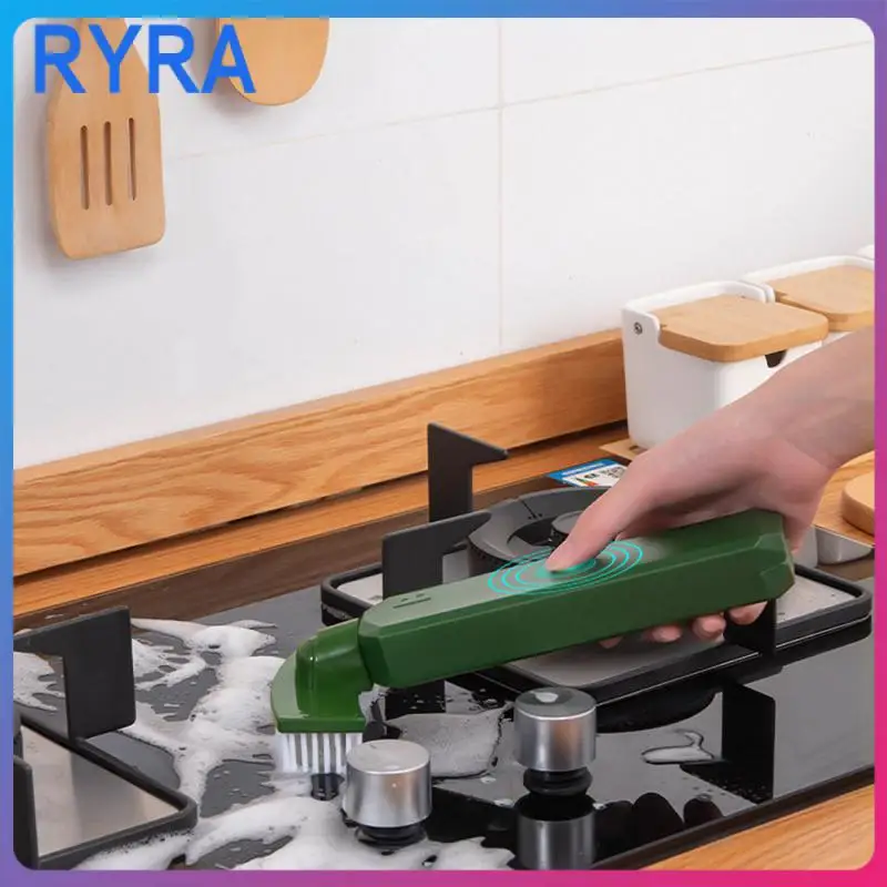 

Soft Bristled Cleaning Brush Multifunction Long Handle Bottle Brush Automatic Soap Liquid Adding Household Cleaning Tool