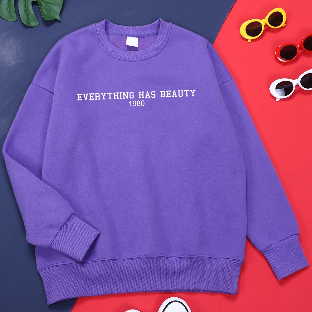 

Ererything Has Beauty 1980 Men Hoodie Round Neck Oversized Clothing Fashion Harajuku Tracksuit Comfortable All-Match Man Hoodies