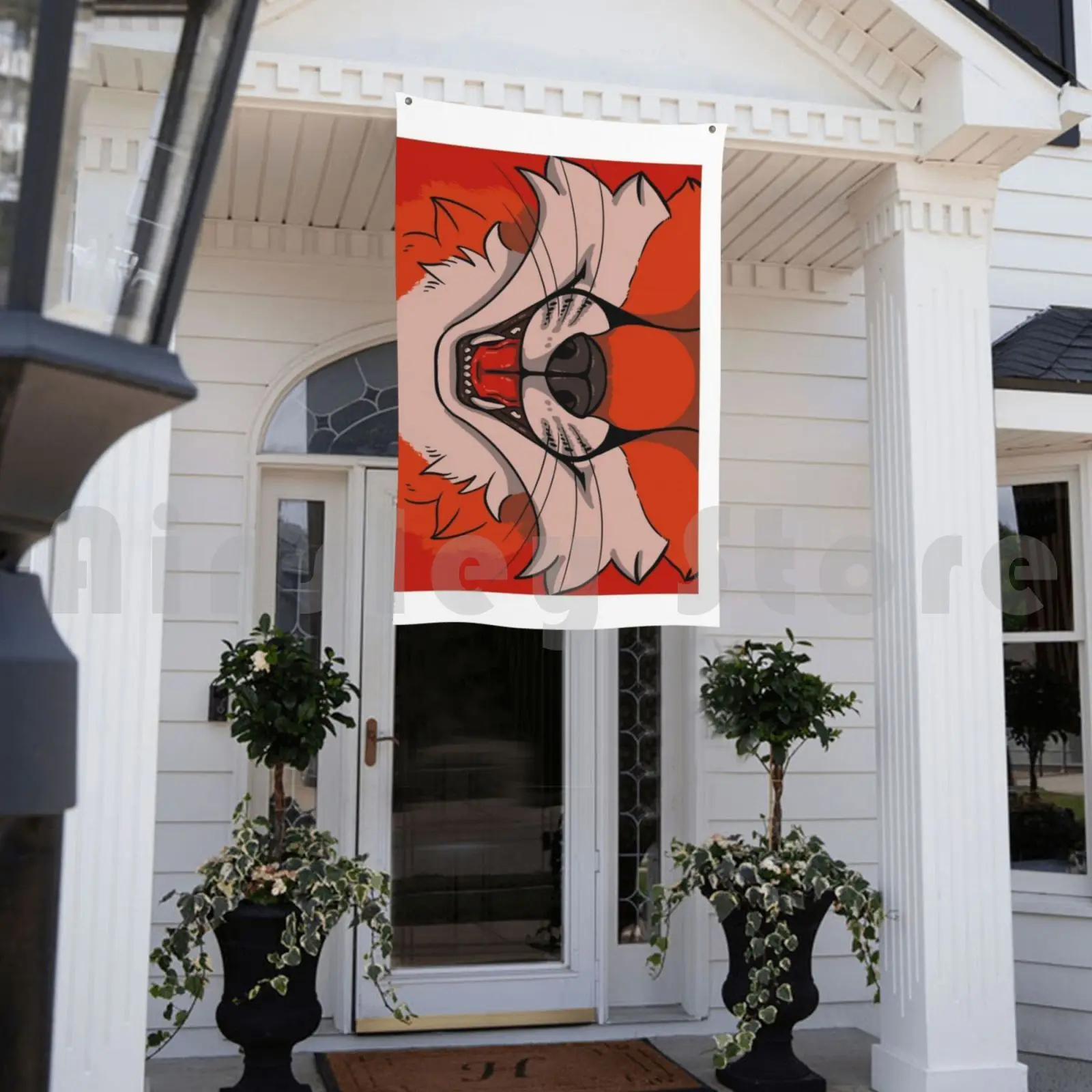 Лисий флаг автомобиля Забавный пушистый меховой намордник |