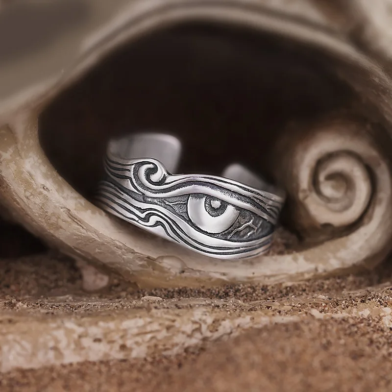 

DEAR-LIFE Original design eye of Horus sterling silver ring personalized devil's eye ring fashion jewelry gift