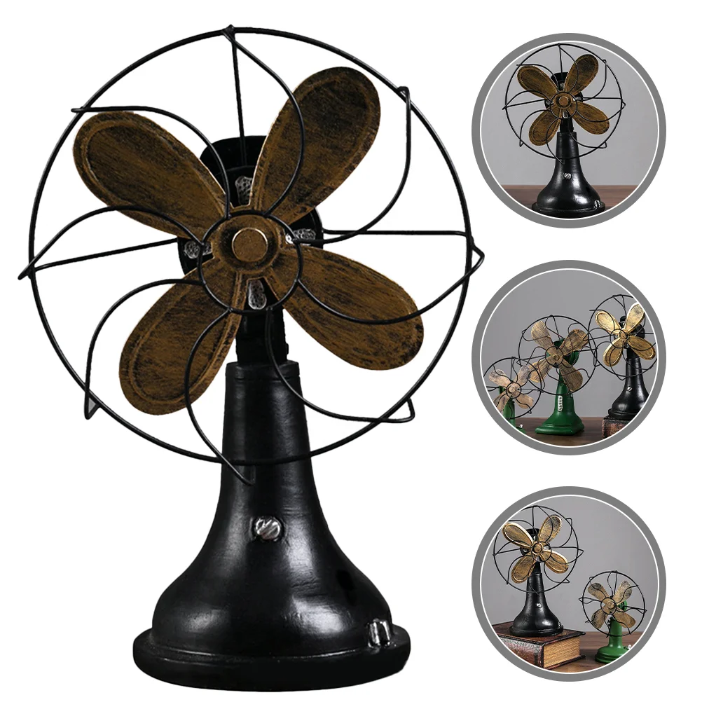 

Decor For Office Resin Fan Statue Farmhouse Adornment Metal Trim Desktop Table Sculpture Office Metal Trimation