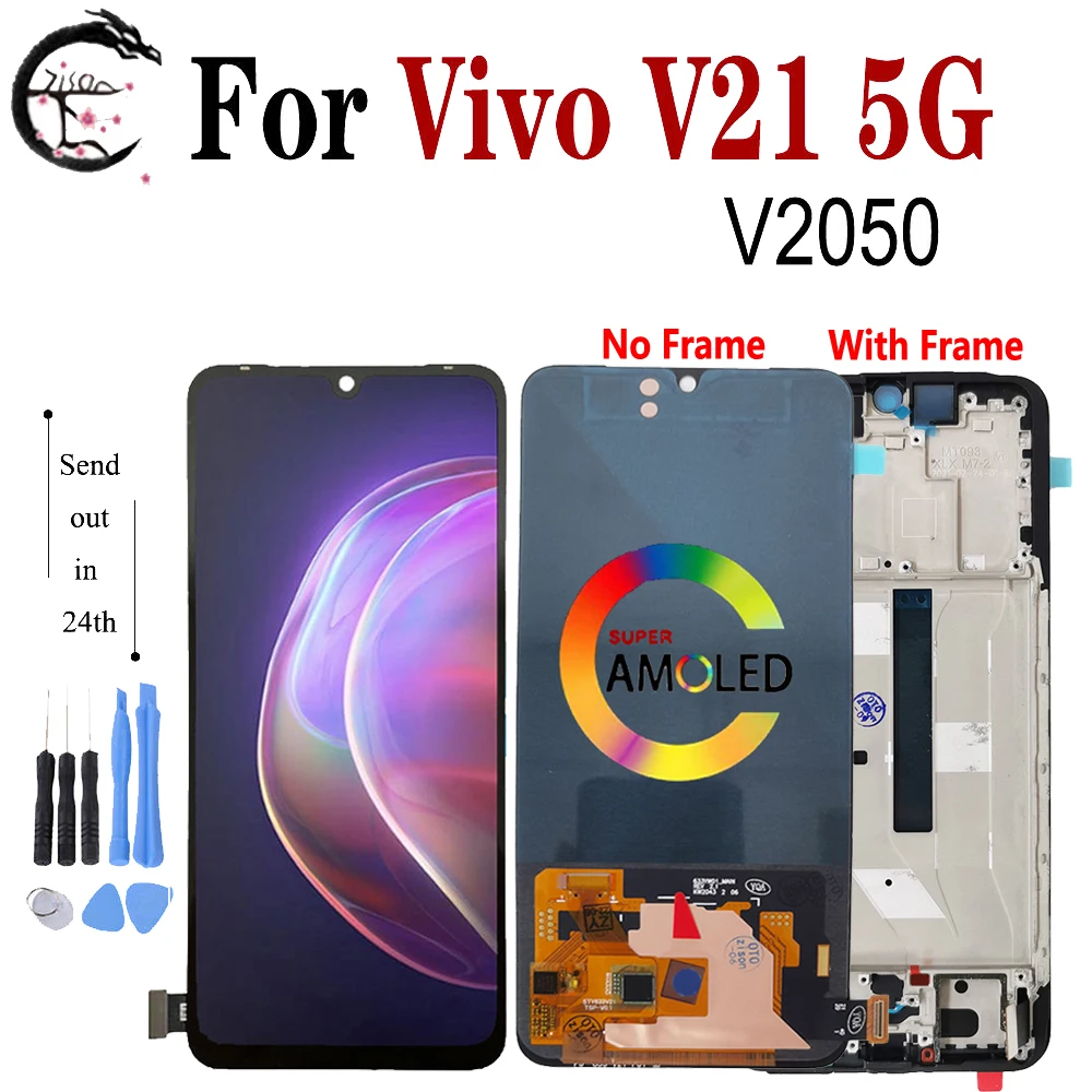 Kup LCD Z Ramką Do Wyświetlacza Vivo V21 5G Ekran Dotykowy V2050 Montaż Czujnika Digitizera Wymiana Modułu LCD V21 5G Tanie LCD Z Ramką Do Wyświetlacza Vivo V21 5G Ekran Dotykowy V2050 Montaż Czujnika Digitizera Wymiana Modułu LCD V21 5G