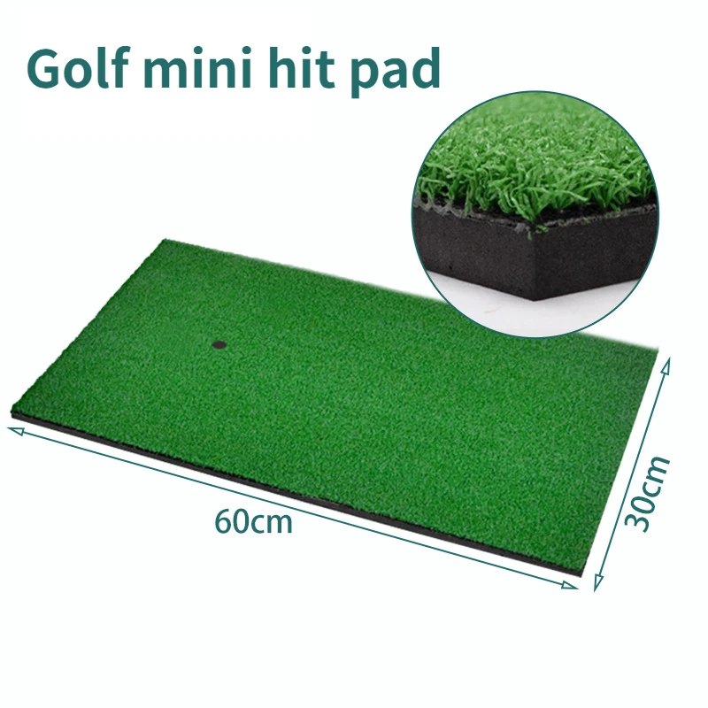 

Golf Mat Portable with Rubber Tee Seat Realistic Turf Putter Mat Outdoor Sports Golf Training Durable Turf Mat Indoor Office