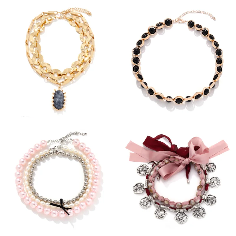 ZAA новый камень имитирующий жемчуг кулон ожерелье винтажная металлическая