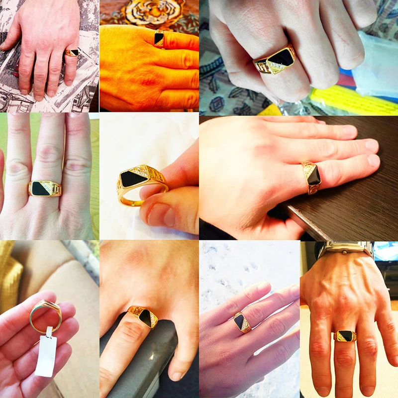 Кольца мужские из титановой нержавеющей стали классические ювелирные изделия со