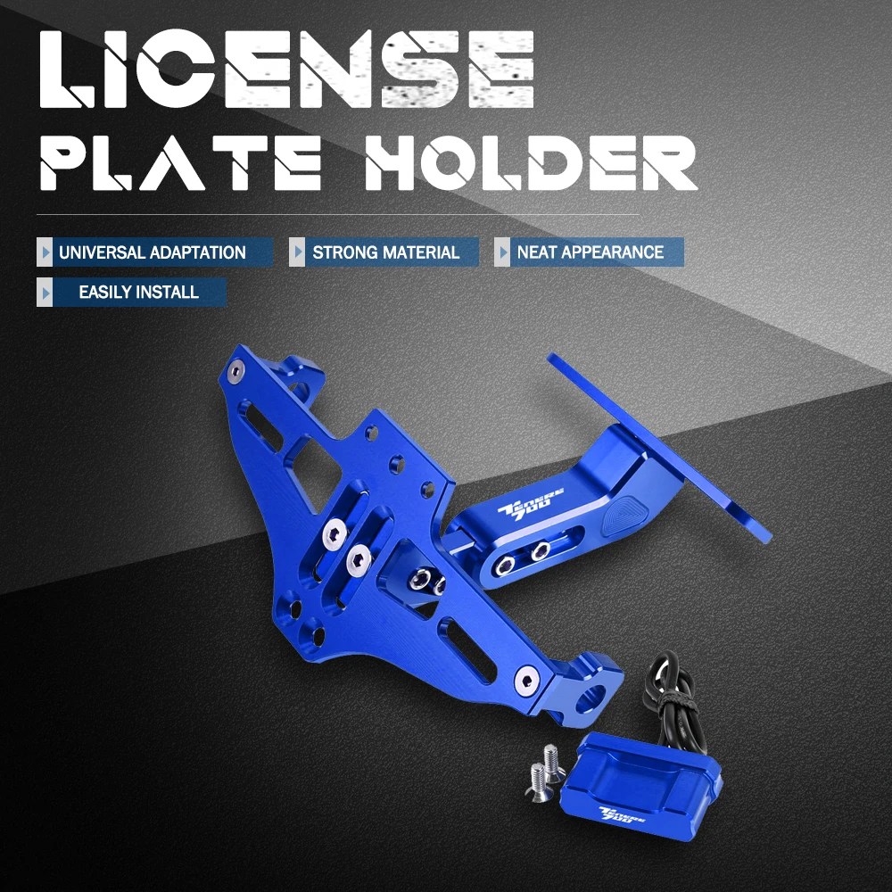 

Motorcycle License Plate Bracket Licence Plate Holder LED Turn Signals Light Moto For Yamaha Tenere 700 Tenere700 Accessories