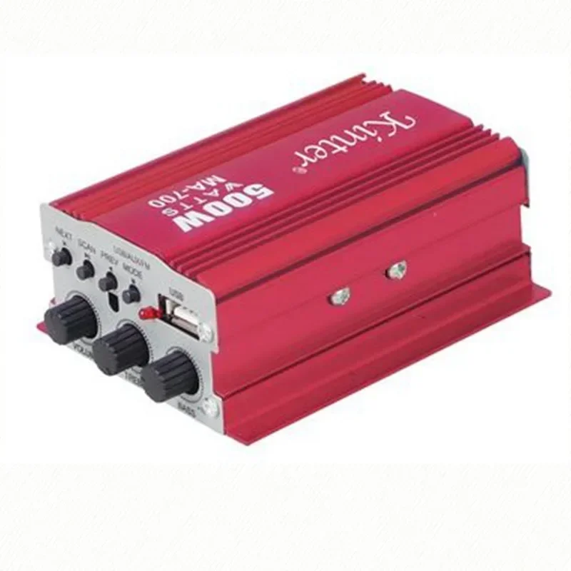 for Kinter MA-700 Auto Car 2 Channels Audio AMP Amplifier Support USB MP3 FM Input with Remote Control Motorcycle Boat