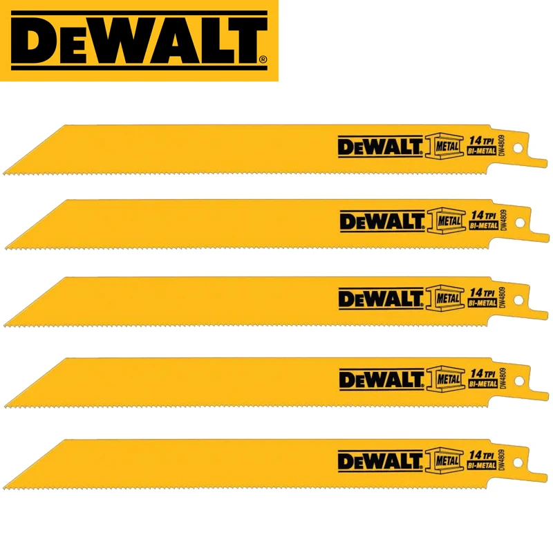 

DEWALT DW4809 Прочность полотна для сабельной пилы в наборе Пильные полотна из толстого металла, чугуна, сплава, дерева, аксессуары для электроинструментов
