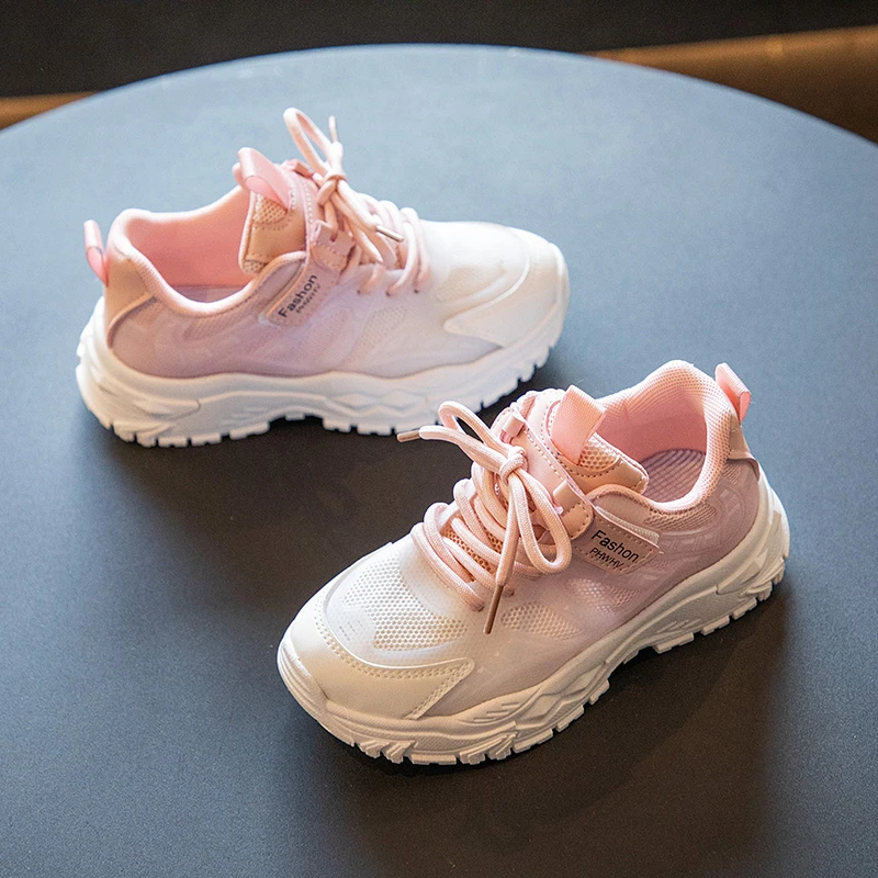 Spring Cute Girls Sneakers Kids Fashion Mesh Running Shoes Anti-slippery Casual Shoes for Children Sneakers GirlsTenis Shoes