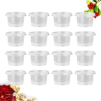 50pcs 140ml container clear portion cups bowls with lids for mousses sauce jelly yogurt