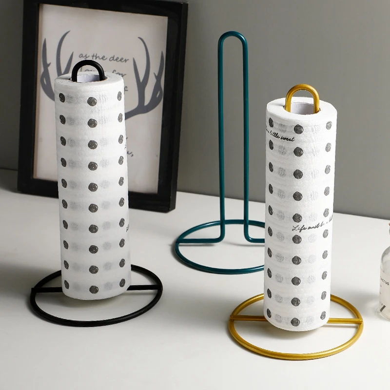 

Paper Towel Rack Kitchen Cling Film Storage Roll Paper Holder Desktop Oil-Absorbing Paper Holder Kitchen Supplies
