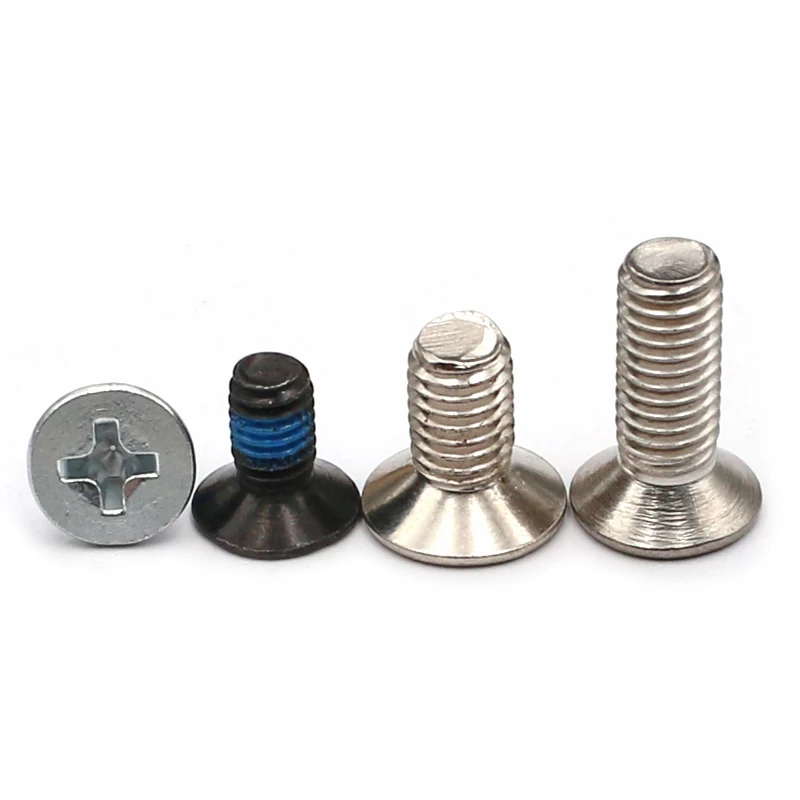 

100Pcs M4 Mini Micro Small Screw Galvanized Steel Cross Phillips Flat Countersunk Head Machine Screw Bolts L=7/8/10/12/14mm