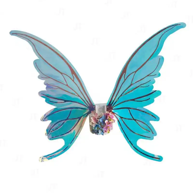 

Движущиеся крылья бабочки для маленьких девочек, украшение для спины, Детская электрическая светящаяся игрушка TikTok, эльф