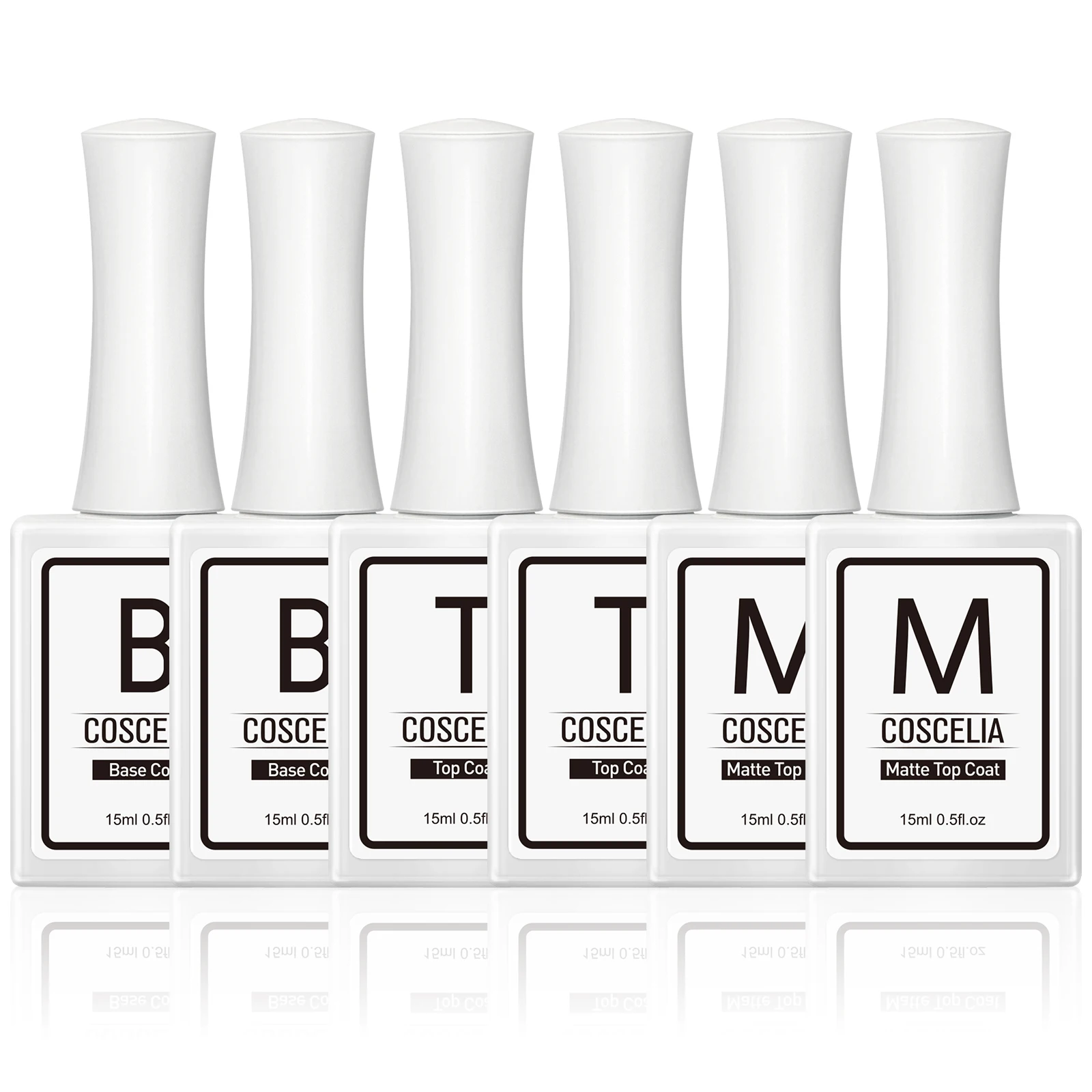 

COSCELIA Top Coat Base Coat Primer UV Gel For Nail Art Tool Varnish Soak Off Matte Top Coat Long Lasting Gel Polish Manicure Set