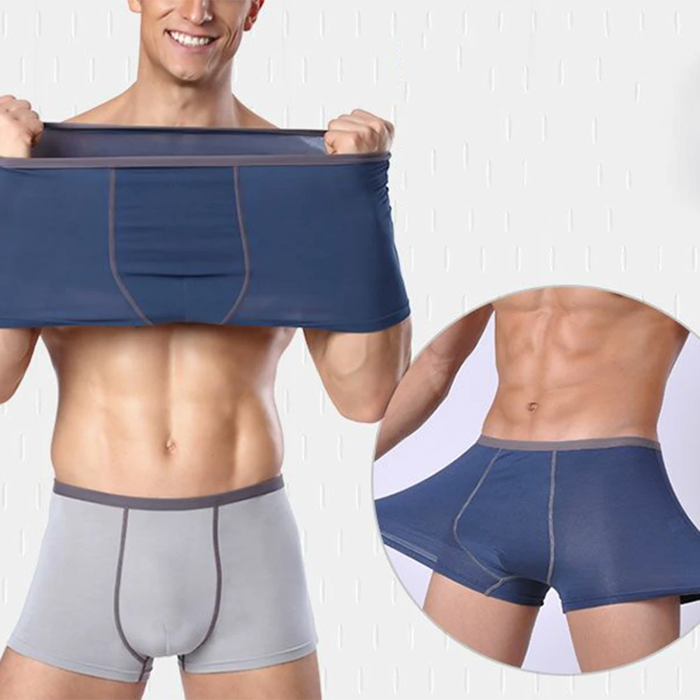 

Modal Boxer Shorts U Convex Bag Design Large Size Mid Waist Panties Men's Breathable Underwear Hip Lift Panties