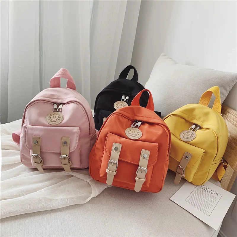 Kindergarten Bag 2022 New Shoulder Bag Simple Casual Spring Mini Zipper Nylon Backpack 4-6y Toddler Boy Girl Student School Bag
