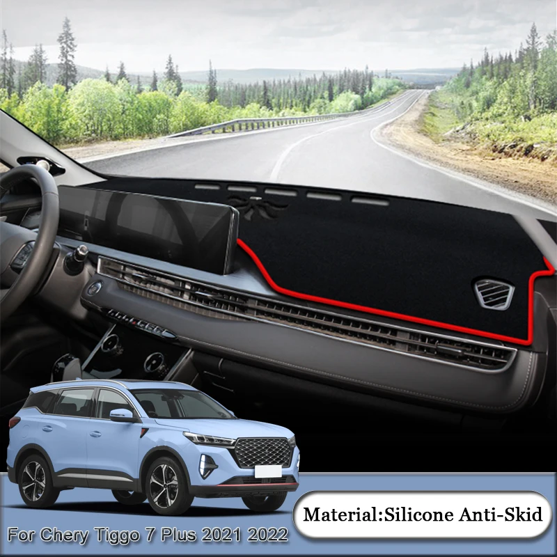 

Car Styling For Chery Tiggo 7 Plus 2021 2022 Auto Dashboard Protective Mat Shade Cushion Pad Rose Carpet Mat Cover Accessories