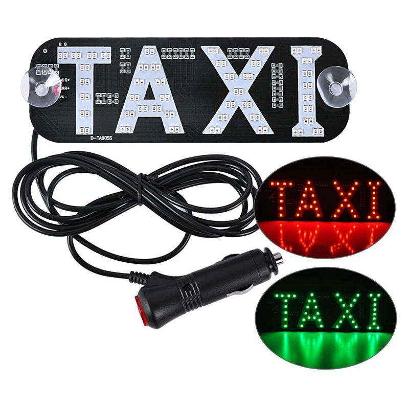 

Светодиодный знак для такси, декоративный мигающий крючок для окон автомобиля, 12 В постоянного тока, 2 цвета